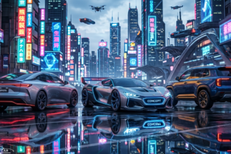 Toyota Nissan and Geely car