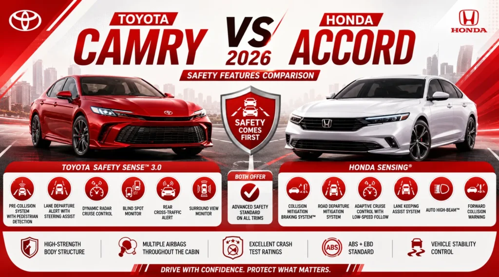 Toyota Camry vs Honda Accord 2026 UAE Safety Features