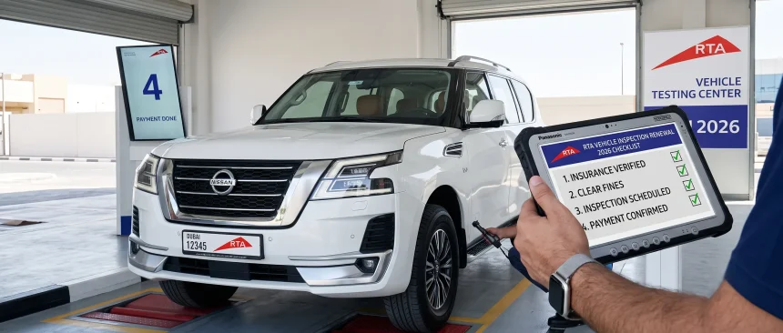 RTA Vehicle Inspection Renewal In UAE Complete 2026 Checklist